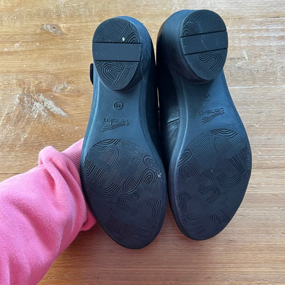 Dansko Roxanne Black Leather Mary Jane Heels Women’s Size 40 US 9 Comfort Shoes - Picture 7 of 7